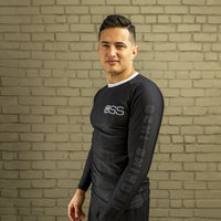 OSS Monogram Rash Guard | Black Long Sleeve
