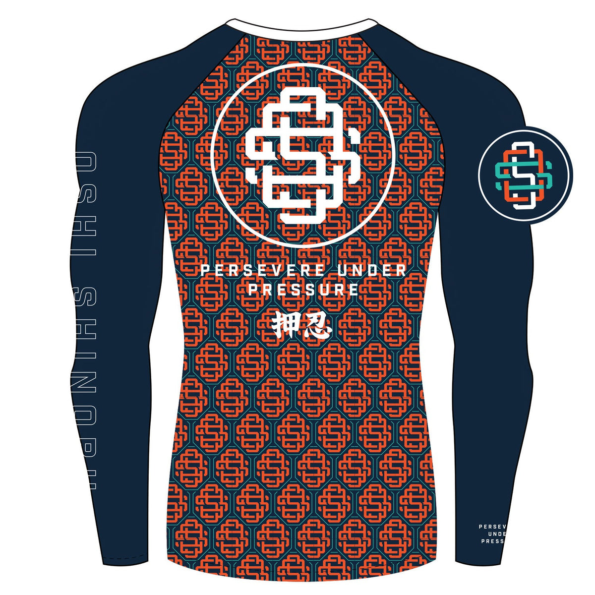 OSS Monogram Rash Guard | Navy Long SLeeve