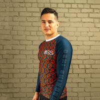 OSS Monogram Rash Guard | Navy Long SLeeve