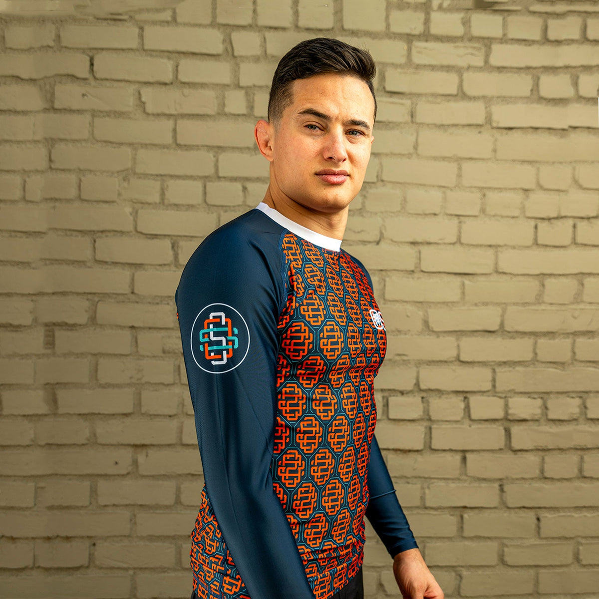 OSS Monogram Rashguard | Navy Long SLeeve